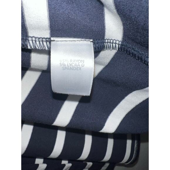 J. Jill knit Navy Blue white stripe two front pockets - size Large - Picture 4 of 6